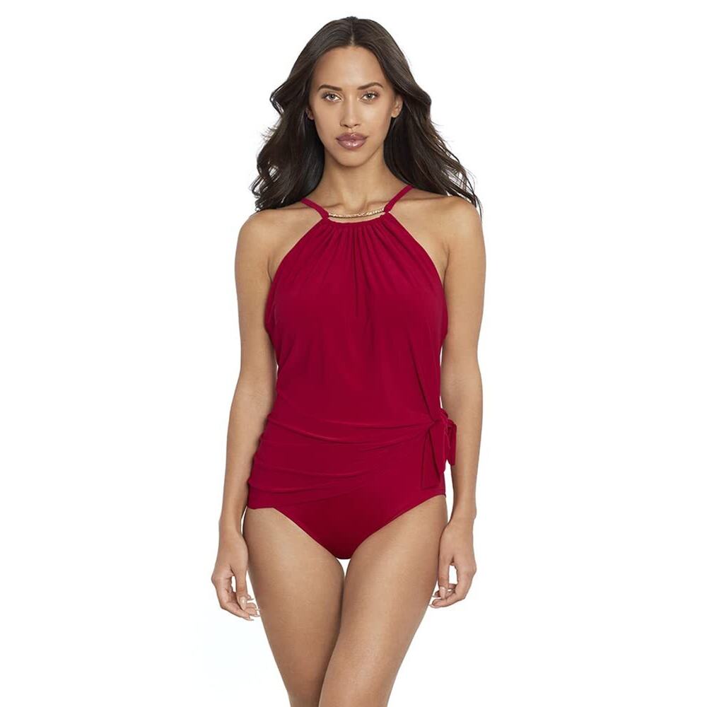 MagicSuit Women's Swimwear Solid Parker Tummy Control Underwire Swimdress 12847